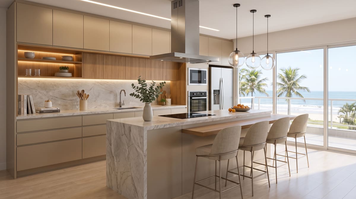 Cozinha planejada moderna — Casa Baobá