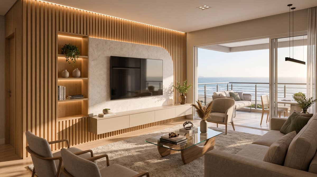 Sala de estar planejada — Casa Baobá